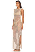 All-Matching Crochet Knit Beach Midi Dress