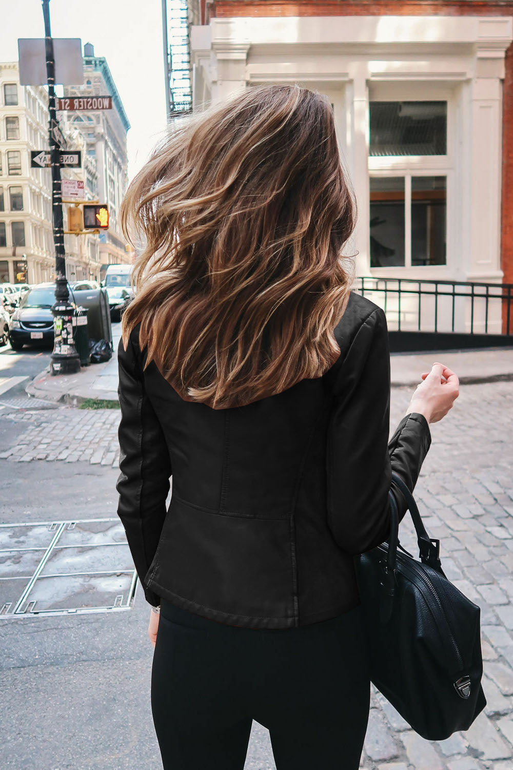 Cool Zippered Faux Leather Crop Jacket