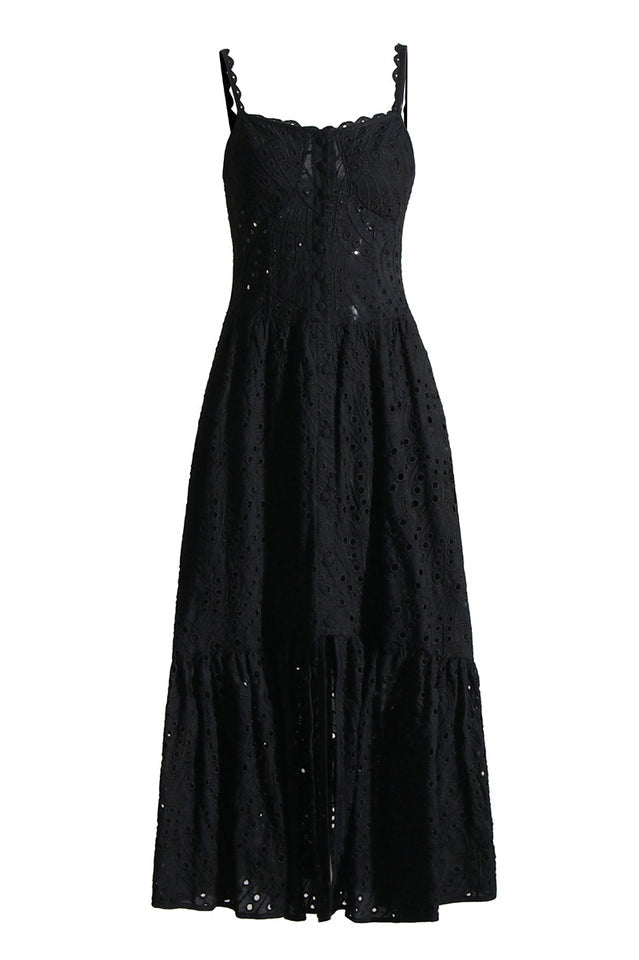 Crochet Lace Slip Maxi Dress