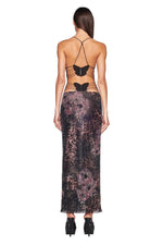 Butterfly Backless Midi Dress