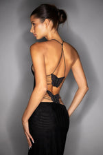 Butterfly Backless Midi Dress