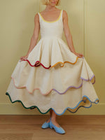Elegant Tiered Sleeveless Midi Dress