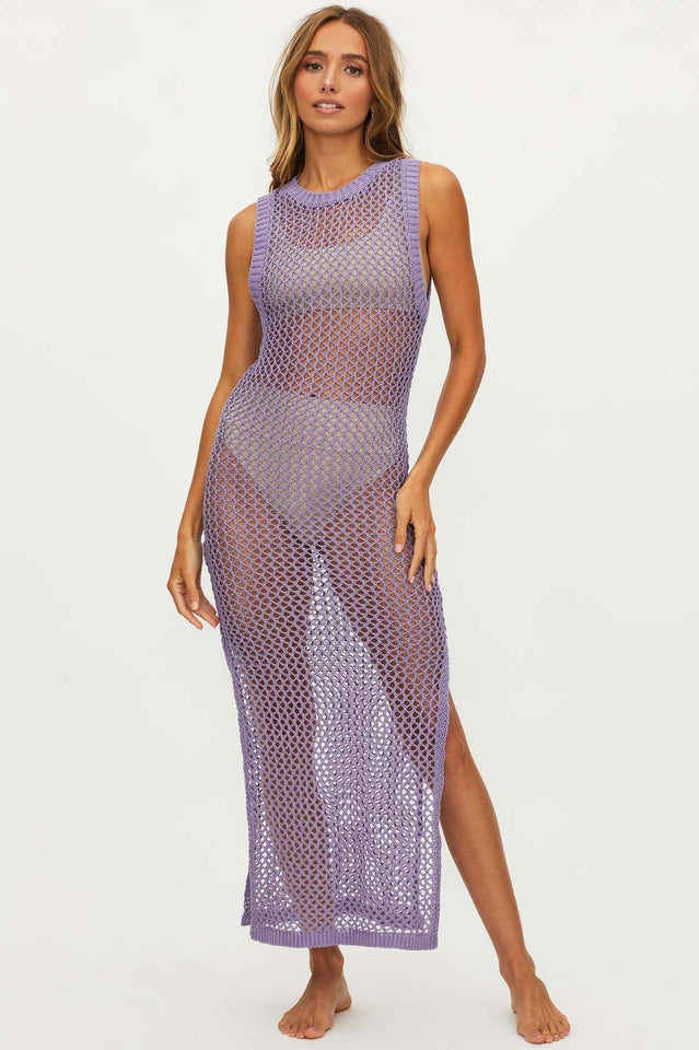 All-Matching Crochet Knit Beach Midi Dress