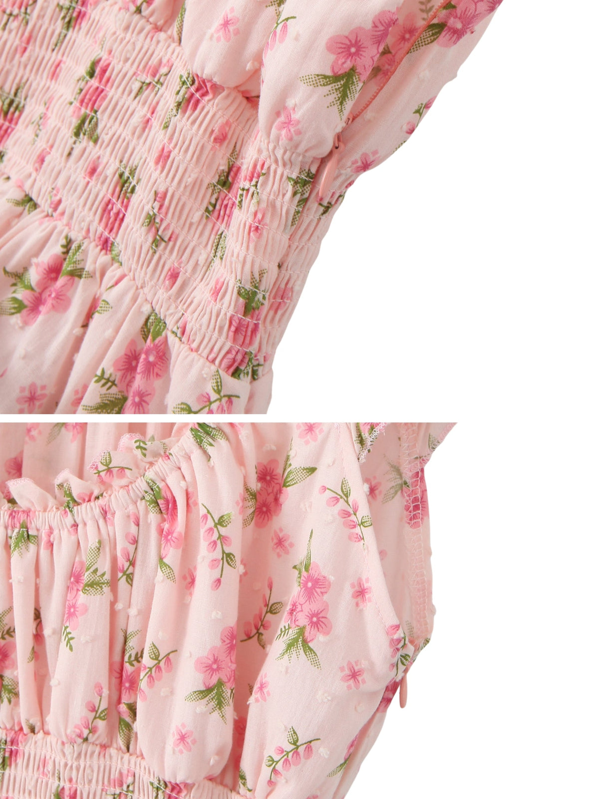 Pink Floral Sleeveless Mini Dress