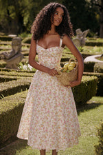 Dainty Floral Slip Midi Sundress