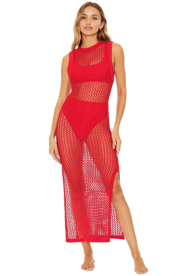 All-Matching Crochet Knit Beach Midi Dress