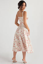 Solid Bustier Slip Midi Sundress