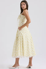 Dainty Floral Slip Midi Sundress