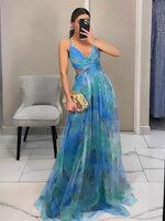Multicolor Floral Spaghetti Strap Maxi Dress