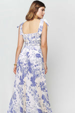 Spring Floral Sleeveless Midi Dress