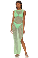 All-Matching Crochet Knit Beach Midi Dress