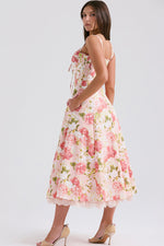 Dainty Floral Slip Midi Sundress