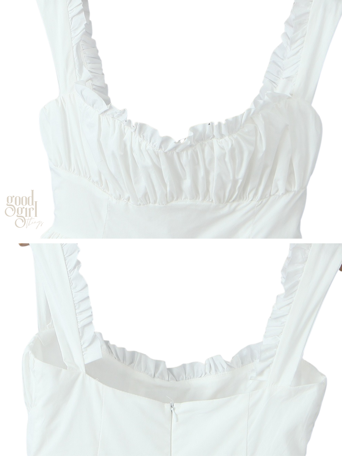 White Sleeveless Layered Mini Dress