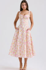 Dainty Floral Slip Midi Sundress