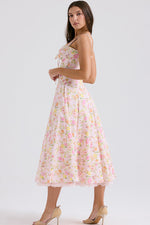 Dainty Floral Slip Midi Sundress