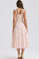 Dainty Floral Slip Midi Sundress
