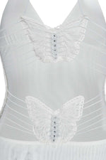 Butterfly Backless Midi Dress
