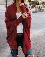 Solid Batwing Oversized Cardigan