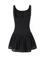Sweet Eyelet Buttoned Mini Dress