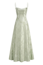 Vintage Floral Textured Slip Maxi Dress