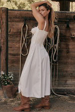 Solid Bustier Slip Midi Sundress