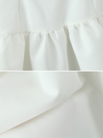 White Shoulder-Tie Mini Dress