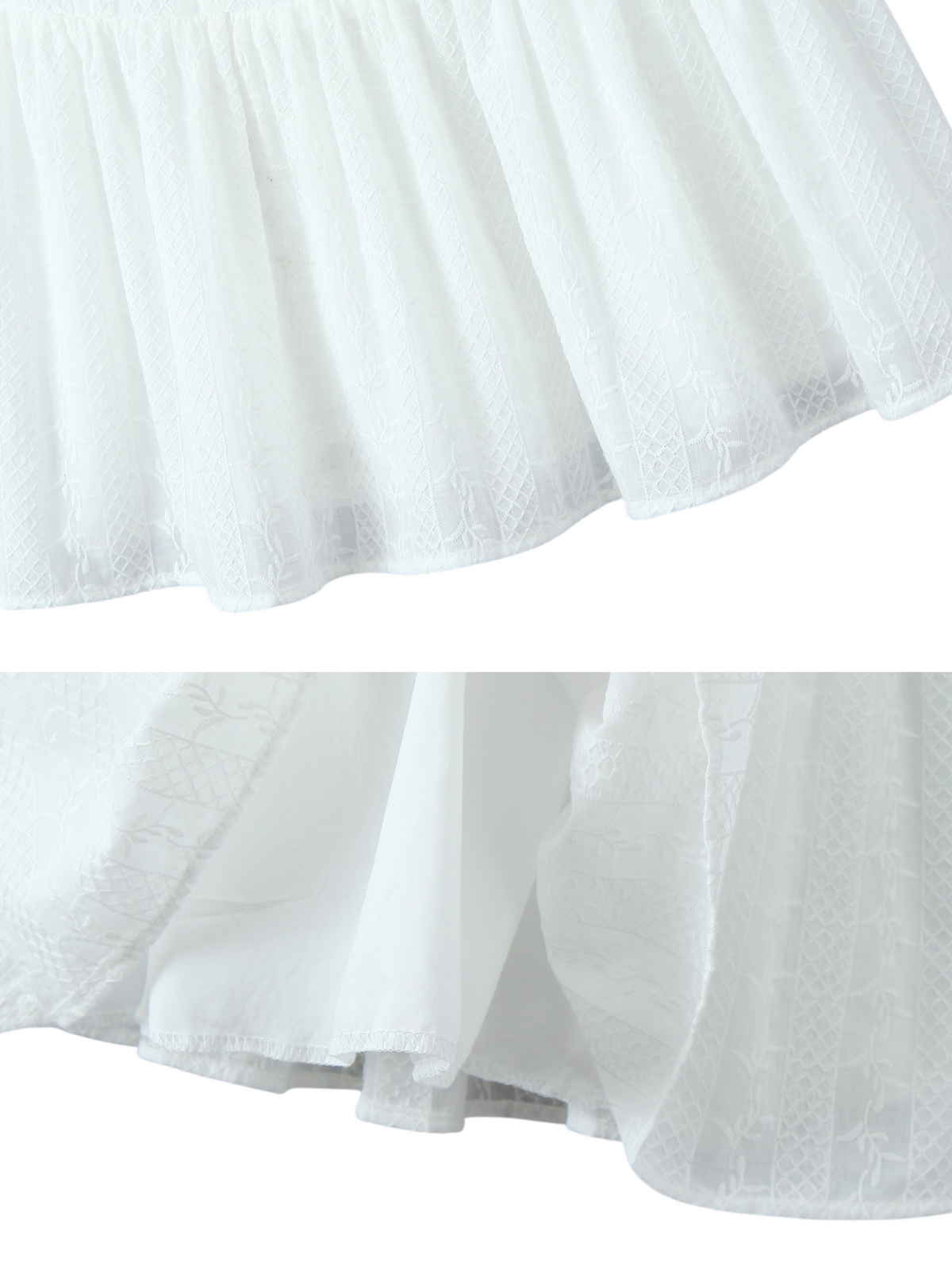 Sweet Eyelet Buttoned Mini Dress
