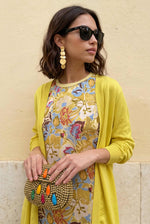Retro Floral Sleeveless Midi Dress