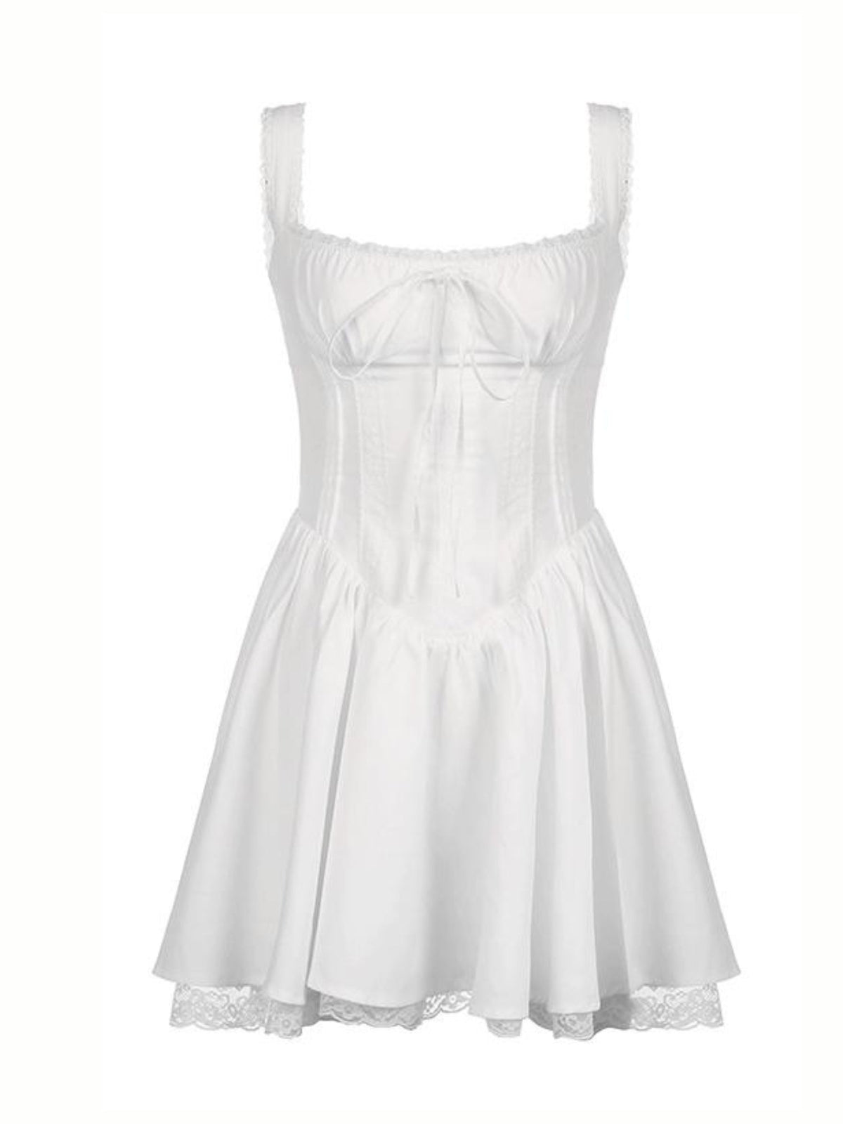 White Sleeveless Mini Dress