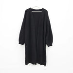 Slouchy Ribbed Knit Long Cardigan Coat