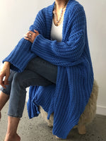 Chunky Ribbed Knit Long Cardigan