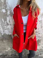 Casual Hooded Button Down Knit Cardigan Coat