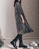 Three Quarter Sleeve Party Sequined Kimono Jacket