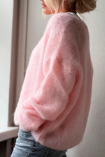 Cozy V-Neck Long-Sleeved Knit Sweater