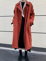 Double-Breasted Mid-Length Trench Coat