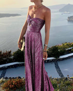 Strapless Sequined Bandeau Party Maxi Dress