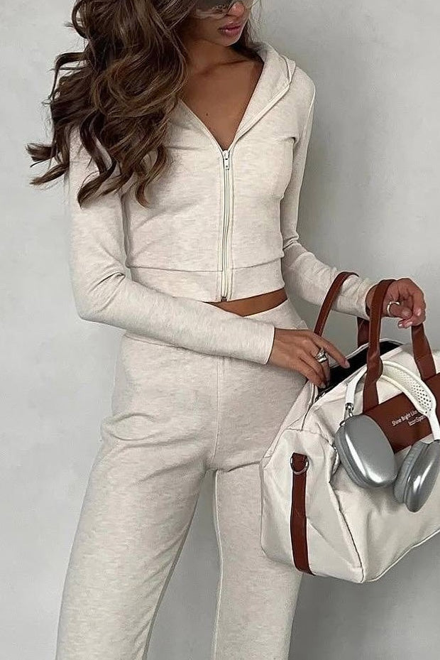 Homebody Club Slim-fit Hooded Two Piece Set