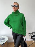 Solid Ribbed Edge Knit Pullover Sweater