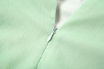 Green Square Neckline Mini Dress