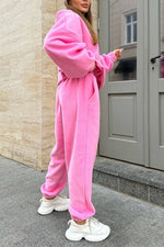 Casual Hooded Sweatshirt and Sweatpants Two Piece Set