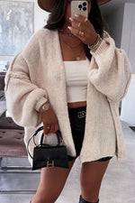 Comfy Solid Open Front Long Cardigan