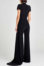 Sleek Short Sleeves Top and Pants Two Piece Set