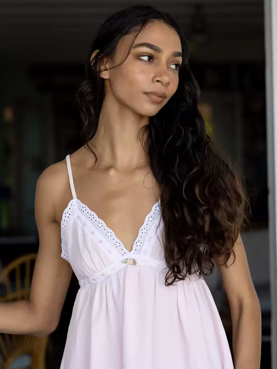 Baby Pink Slip Mini Dress