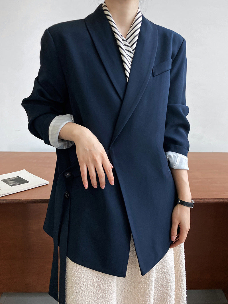 Sleek Side-Tie Blazer