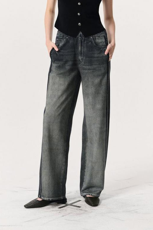 Light Blue Side-Striped Denim Jeans