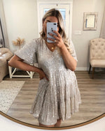 Sequin Loose Fit Mini Dress