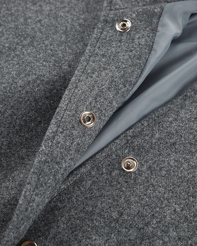 Heather Gray Oversized Wool Coat