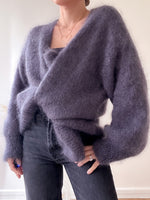 Gray Fuzzy Knit Cardigan