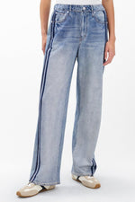 Light Blue Side-Striped Denim Jeans