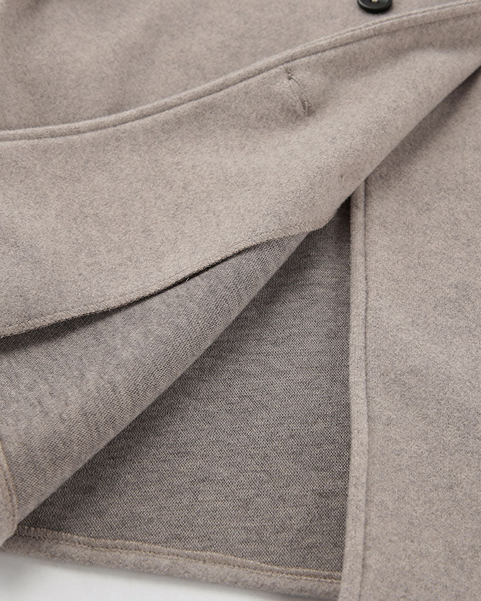 Khaki Double-Breasted Wool Coat